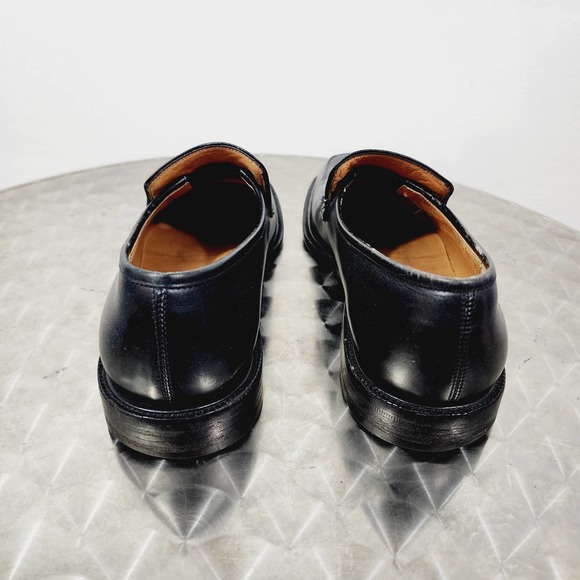 Vintage Salvatore Ferragamo Black Leather Slip on Moccasin Gancini Horsebit 8.5D - Picture 11 of 13
